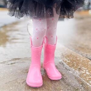 9T Pink Kids Rain Boots